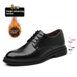 Meeste 6cm/8cm K&otilde;rgust Suurendavad Hingavad Oxfordi T&ouml;&ouml;kingad Nahast Formaalseteks &Auml;ri&uuml;ritusteks Pulmadeks Liftikingad Talveks/Kevadeks/Suveks 44 black