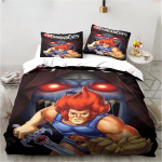 Multikas Thundercats Voodipesukomplekt Linu King Twin Double Laste Voodipesukomplekt Mikrokiud V&otilde;i Pol&uuml;ester Tekikoti Komplekt Kodutekstiilid EU single(135x200cm)