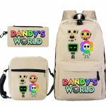 Dandy maailm tr&uuml;kitud mood laste pliiatsikott messenger kott kolmeosaline komplekt alg- ja keskkooli koolikott No Specifications