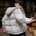 Meeste Harajuku V&auml;rviline Mullmantel Talvejope Meeste T&auml;navamood Hip Hop Parka Korea Kollane Must R&otilde;ivad Puffjoped XXXXL