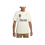 Nike Max 90 Jalgpall Paris Saint-Germain Kirjatr&uuml;kiga &Uuml;mmarguse Kaelusega L&uuml;hikeste Varrukate T-s&auml;rk Meeste Topid Kookospiim FD1092-113 L