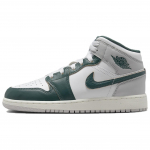 Air Jordan 1 Mid SE GS Oks&uuml;deeritud Roheline Laste Tossud Valge Seil Neutraalhall FQ8088-103 38.5