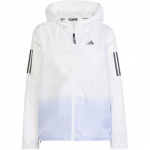 Adidas Otr Fw24 B Cb Kapuutsiga T&otilde;mblukuga Triibuline Pikkade Varrukatega Jakk Naiste Jakk Valge Lilla JC9895 M