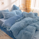 Mingi samet Printsessi stiilis Pl&uuml;&uuml;sist Tekikomplekt: Soe, paksendatud, &uuml;hev&auml;rviline voodipesu 1.2m Flat Three-Piece (150*200cm Cover)
