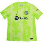 Nike Dri-Fit Spotify Barcelona 24/25 Teine v&otilde;&otilde;rsiljas&auml;rgi vabaajas&auml;rk lihtne &uuml;mmarguse kaelusega l&uuml;hikeste varrukatega jalgpallis&auml;rk meestele topid Roheline FQ2022702 M