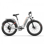 Shengmilo MX06 1000W(Peak) Electric Road Bike Up to 42km/h, 48V17.5Ah Samsung Battery, Shimano 7-Speed, Disc brakes, 26 City E-Bike with Rear Rack MX06: 500W 48V17.5Ah