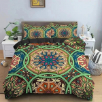 Vintage Boheemlaslik &Uuml;hekordne Kuningas Kuninganna Suuruse Voodipesukomplektid Boho Mandala Tepitud Tekk Tekk Voodikate Padjap&uuml;&uuml;riga Voodiriided 70x133cm 2pcs