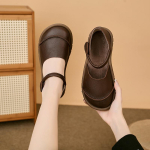 Retro K&auml;sit&ouml;&ouml; Ehtne Nahk Madalad Sandaalid Suvised Vabaaja Mitmek&uuml;lgsed Mugavad Pehme Tallaga Naiste Kingad 35