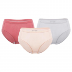 PurCotton Women's Mid-Rise Cotton Briefs 3-Pack L