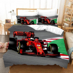 Punane v&otilde;idus&otilde;iduauto 3D Laste Poiste Voodipesukomplekt F1 M&auml;ngu S&otilde;itja Tr&uuml;kis Tekikate 2/3tk Voodipesu Padjap&uuml;&uuml;riga &Uuml;heinimese T&auml;ism&otilde;&otilde;dus Voodikate 70x133cm 2pcs
