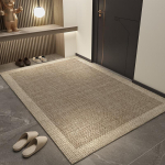 Sissek&auml;igu jalamatt libisemisvastane jalamatt sissep&auml;&auml;suv&auml;ravale Mustust h&uuml;lgav vaip sissep&auml;&auml;su esikusse 120 &times; 120cm