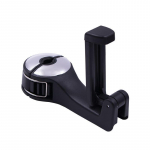 2-in 1 auto peatoe konks Telefoni autohoidik Auto riidepuu Kaasaskantav istme seljatugi Hook Konks Telefonihoidik Automaatne kinnitusklamber