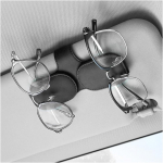 Autop&auml;ikeseprillide hoidja, Nahk, Prillihoidja, Autop&auml;ikeseprillide hoidja, Lihtne paigaldus, Piletite ja kaartide hoidik, must