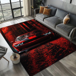 3D F-Ford Mustang v&otilde;idus&otilde;iduauto mootorratta vaip elutuppa, magamistuppa, kodu diivani kaunistamiseks, lasteala vaip libisemiskindel p&otilde;randamatt 60*90cm