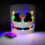 Halloween LED DJ Mask Elutruu Marshmello Mask Hingav Kiiver Mask Vastupidav Karnevali Festivali Halloweeni Peo Rekvisiidid Cosplay