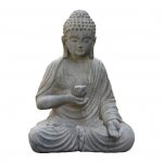 Buddha kuju p&auml;ikeselise lootusevalguga, mediteerivas asendis Buddha skulptuur, valgustatud