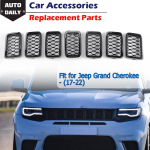 1 komplekt must auto esikaitseraua v&otilde;rkv&otilde;re esiradiaatori sisselaskev&otilde;re trimmikate sobib Jeep Grand Cherokee 2017-2022 jaoks Glossy Black