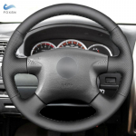 Nissan Almera N16 X-Trail T30 Primera P12 Terrano 2 Pathfinder jaoks Renault Samsung SM3 rooliratta must nahk