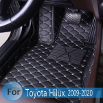 Autop&otilde;randamatid Toyota Hiluxile  2018 2017 2016 2015 2014 2013 2012 2011 2010 2009 Kohandatud nahast vaibad front 1pcs black red
