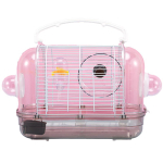 L&auml;bipaistev Hamster Villa Kahepoolne Pandlaga Ventilatsioon Hingav Mugav K&auml;epide Kaasaskantav Square coffee color pink