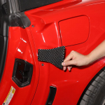 Chevrolet Corvette C6 2005-2013 pehmest s&uuml;sinikkiust auto uksek&auml;epideme uksekausi kaitsekatte trimmi kleebise auto jaoks carbon fiberdGS