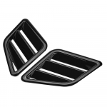 2X mootorikatte &otilde;hutusava Vauxhall / Opel Astra H J K Corsa D E jaoks Ribid Air Scoop Kapoti &otilde;hutusavaKate &Otilde;hu sisselaskekate L&auml;ikiv must Glossy Black