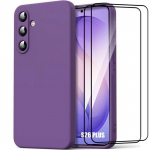 Silikoon&uuml;mbris - BOOLING - Samsung Galaxy S26 Plusile - Kriimustusvastane Tume Lilla - 2 Klaasi lilla