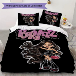 Bratz Armsa Mustriga Voodipesu Tekikott Padjap&uuml;&uuml;r Kodu Dekoratsioon S&uuml;nnip&auml;evakingitus (1 * tekikott + 2 * padjap&uuml;&uuml;ri ilma s&uuml;damikuta)13 140x200cm