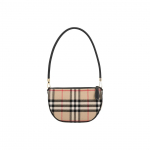 Burberry Olympia Classic Reljeefne Ruuduline &Otilde;lakott Poolkuu Koti L&otilde;uendi ja Nahast K&auml;ekott T&otilde;mblukuga ja &Otilde;lakott Naiste Beež Basic Set (Bag + Dust Bag） beež