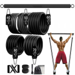 300 naela Fitness Tuhara Vastupidavus Elastne Lint Treenimiseks Kodus Harjutamiseks Spordisaal Hantlite Rakmed Kogumik Venitusseadmed