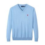 Meeste V-kaelusega kerge kootud kampsun, vabaaja pikkade varrukatega pullover Medium (M)