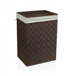 Panier de Linge - VERSA - Petit Chocolat - 32 x 46 x 24 cm - Rotin - Multi-usages