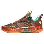 Anta Shock Wave 5 Pro FOCUS Abrasion Resistant Low top Basketball Shoes Men's Orange Green 112411111S-4 44.5