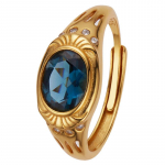 Naturaalne kalliskivi London Blue Topaas V&auml;rviline Aarde S&otilde;rmus Naiste S925 Sterling H&otilde;be Nimetiss&otilde;rme S&otilde;rmus Xiaohongshu