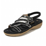 Suurused 36-42 Kingad Naistele Suvemood Kivist Platvorm-kiilud Mugavad Sandalias De Mujer Libisemiskindlad Sandaalid 36 must