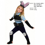 Halloweeni uued kost&uuml;&uuml;mid hull loomade linn cosplay Judy j&auml;nes politseinik l&uuml;hikeste varrukatega t&auml;iskomplekt kost&uuml;&uuml;me Children 110