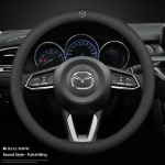 2025 Kuuma 38cm Nappa Nahast Libisemisvastane Auto Roolikate Mazda Speed 2 3 5 6 Atenza CX80 CX70 CX90 CX3 CX5 CX8 MX30 CX jaoks black