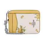 Coach Zip 10 Br&auml;ndi logo Lilleline tr&uuml;kis Nahast kaardihoidja Naiste aksessuaarid CAU44-SVCAH Multicolor