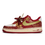 Nike Air Force 1 811 Manufacturing, Koi Fish Leaps For Gold Abrasion Resistant Low top Skateboard Shoes Unisex FN7439-133(Team80-) 42.5 brown