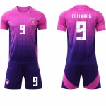 2024-25 Saksamaa v&otilde;&otilde;rsilpluus Roosa-Lilla komplekt #8 Kroos #7 Havertz #10 Musiala Jalgpallis&auml;rgid XXL