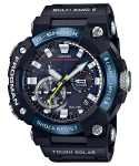 Casio meeste roostevabast terasest 200M veekindel analoog l&ouml;&ouml;gikindel kvartsikell GWF-A1000C-1A sinine