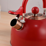 Vilega veekeetja roostevabast terasest veekeetja lamep&otilde;hjaga suure mahutavusega veekeetja induktsioonpliit 2.5l red whistling kettle
