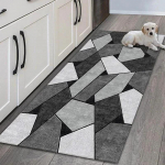 Libisemisvastane Lihtsalt Puhastatav Kaasaegne Geomeetriline Patchwork Teemaline Jooksvaip Minimalistliku Mustriga Vaip K&ouml;&ouml;ki Esikusse Kodu Dekooriks 40x120cm