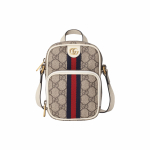 Gucci Ophidia GG Supreme L&otilde;uend Web Triip Mini Risti-keha Seljakott Nahast Viimistlusega Unisex Luksuslikuks Igap&auml;evaseks Kasutamiseks Basic Set (Bag+Dust Bag)