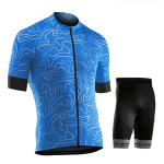 Jalgrattas&auml;rgi komplekt Uus meeste suvine l&uuml;hikeste varrukate komplekt Hingav v&otilde;idus&otilde;idu spordi-MTB jalgrattariided V&auml;lisjalgratta vorm 3XL blue