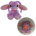 Uusim Stitchi kaisunukk Beebi hingav magamiss&otilde;ber Muusika ja valgusega nukk Taktiline t&auml;idisega m&auml;nguasi J&otilde;ulu-s&uuml;nnip&auml;evakingitus gray