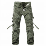 Cargo Pants Meeste mood vabaaja p&uuml;ksid Mitme taskuga sirged s&otilde;jav&auml;ep&uuml;ksid 28 rohuroheline v&auml;rv
