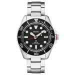 SEIKO prospex 200 meetrit veekindel p&auml;ikeseenergia kvarts terasrihm 42,8 mm meeste k&auml;ekell must sihver SNE589 must