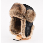 Uus Nahast Talvine Trapper M&uuml;ts Piloodi Kunstkarusnahast Vooderdatud M&uuml;tsid Lei Feng M&uuml;ts Paksenenud Soe K&otilde;rvakaitse Suusatamine Ushanka V&auml;litingimustes XL-58-60cm- must