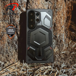 Eksklusiivne Monarch Tugevalt P&otilde;rutuskindel Soomusmagnetiline Telefonikarp Samsung S26 Ultra S25 S24 S23 S26ULTRA jaoks Vastupidav Kaitsekate Galaxy S24 must